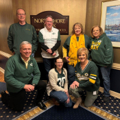 Kneeling left to right:  Drew Wallach, Whitney Bartholomew, Sue Doyle Back row left to right:  Randy Kutz, Jay McKenna, Kate Knox, Nancy Hanson