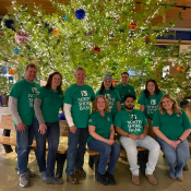 Group photo of North Shore Bank employee volunteers